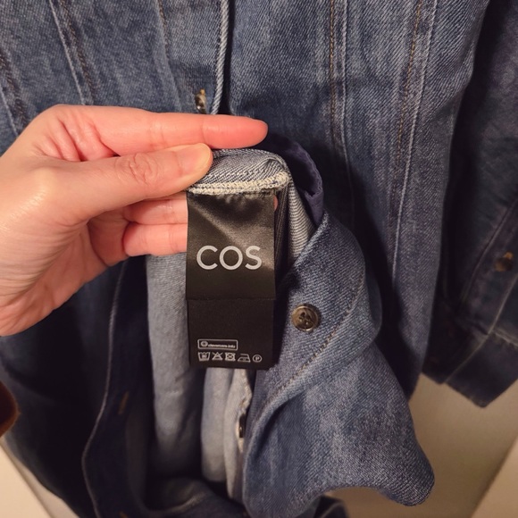 NWT COS Oversized Waisted Denim Shirt Dress Midi Length Size 8 - Picture 8 of 15